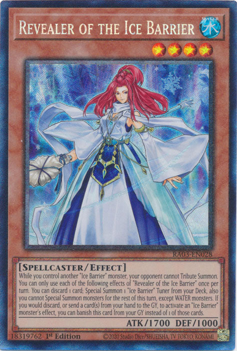 Revealer of the Ice Barrier (PCR) - RA03-EN028 - Prismatic Collector's Rare - 1st Edition
