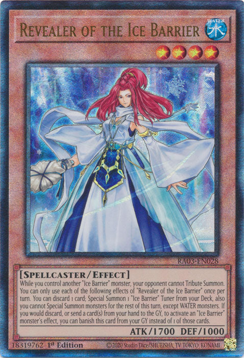 Revealer of the Ice Barrier (PUR) - RA03-EN028 - Prismatic Ultimate Rare - 1st Edition