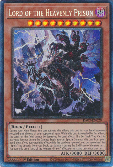 Lord of the Heavenly Prison (PCR) - RA03-EN029 - Prismatic Collector's Rare - 1st Edition