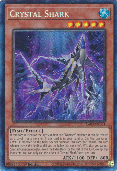 Crystal Shark (PCR) - RA03-EN031 - Prismatic Collector's Rare - 1st Edition