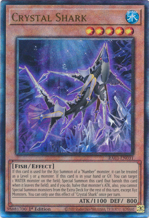 Crystal Shark (PUR) - RA03-EN031 - Prismatic Ultimate Rare - 1st Edition