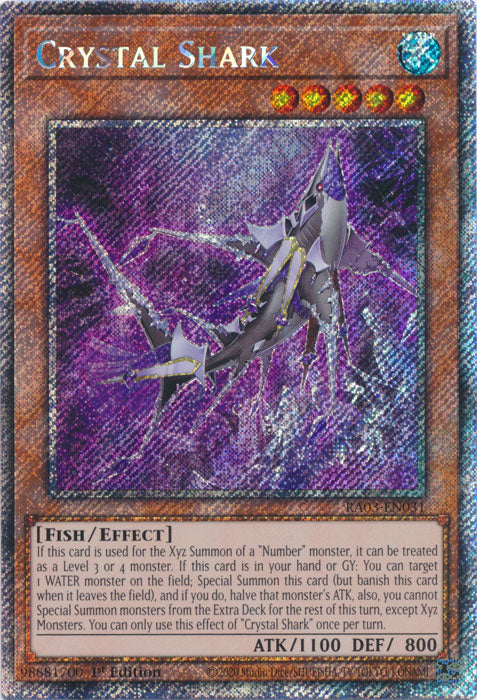 Crystal Shark (Platinum Secret Rare) - RA03-EN031 - Platinum Secret Rare - 1st Edition
