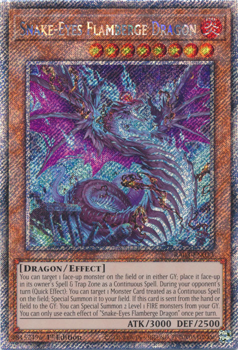 Snake-Eyes Flamberge Dragon (Platinum Secret Rare) - RA03-EN033 - Platinum Secret Rare - 1st Edition