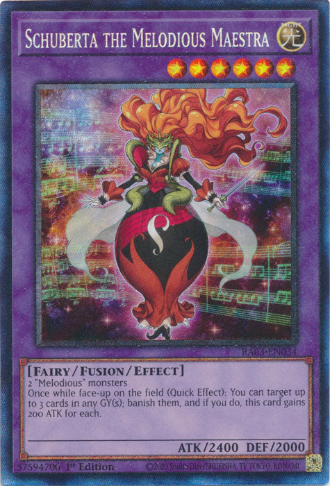 Schuberta the Melodious Maestra (PCR) - RA03-EN034 - Prismatic Collector's Rare - 1st Edition