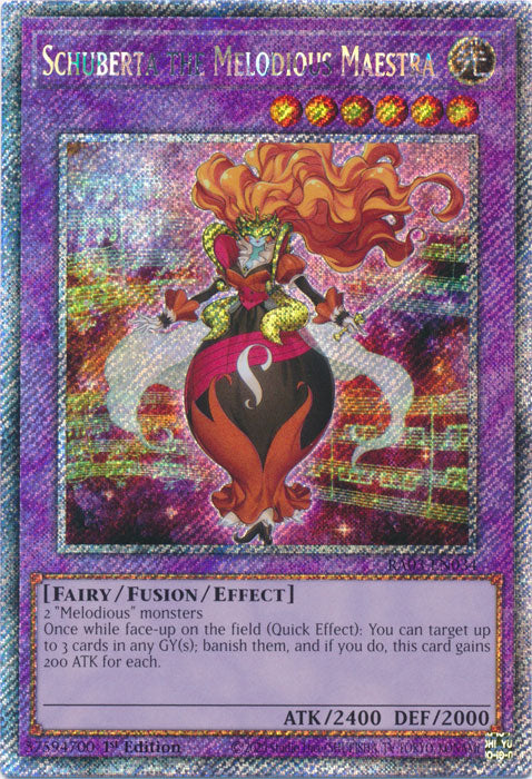 Schuberta the Melodious Maestra (Platinum Secret Rare) - RA03-EN034 - Platinum Secret Rare - 1st Edition