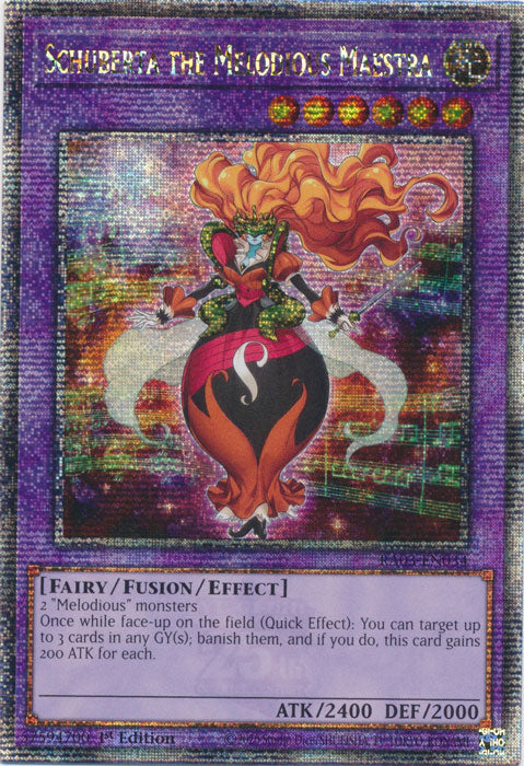 Schuberta the Melodious Maestra - RA03-EN034 - Quarter Century Secret Rare - 1st Edition