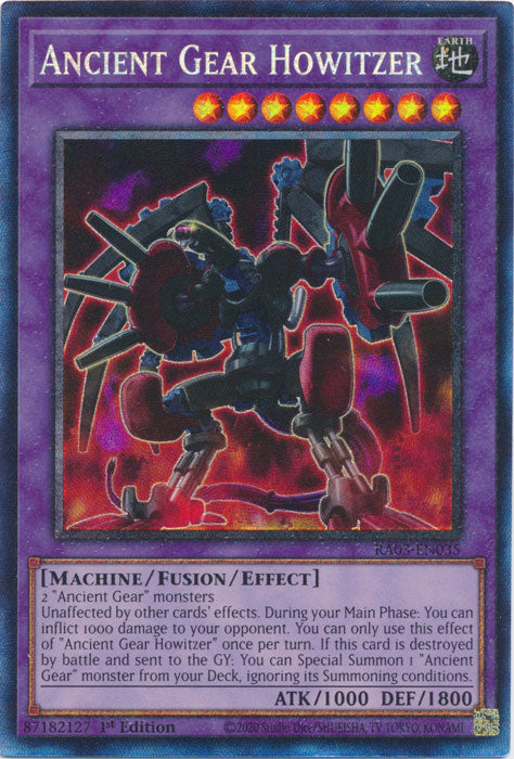 Ancient Gear Howitzer (PCR) - RA03-EN035 - Prismatic Collector's Rare - 1st Edition