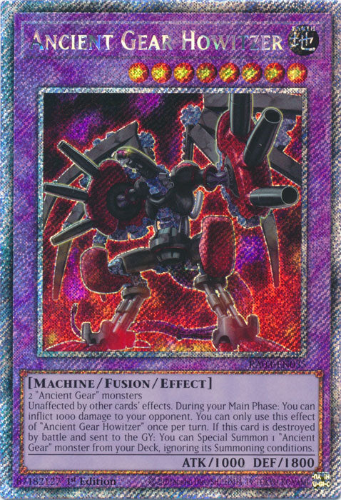 Ancient Gear Howitzer (Platinum Secret Rare) - RA03-EN035 - Platinum Secret Rare - 1st Edition