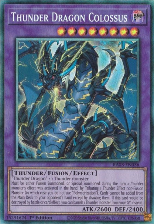 Thunder Dragon Colossus (PCR) - RA03-EN036 - Prismatic Collector's Rare - 1st Edition