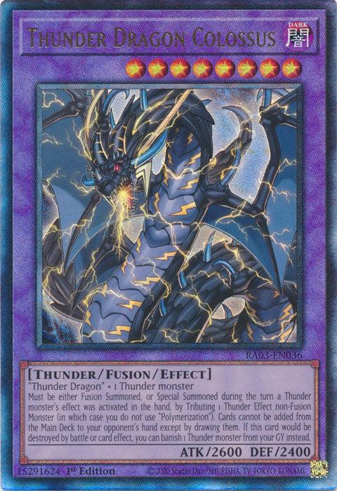 Thunder Dragon Colossus (PUR) - RA03-EN036 - Prismatic Ultimate Rare - 1st Edition