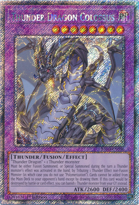 Thunder Dragon Colossus (Platinum Secret Rare) - RA03-EN036 - Platinum Secret Rare - 1st Edition