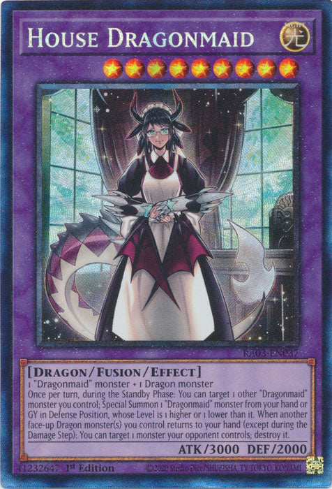 House Dragonmaid (PCR) - RA03-EN037 - Prismatic Collector's Rare - 1st Edition