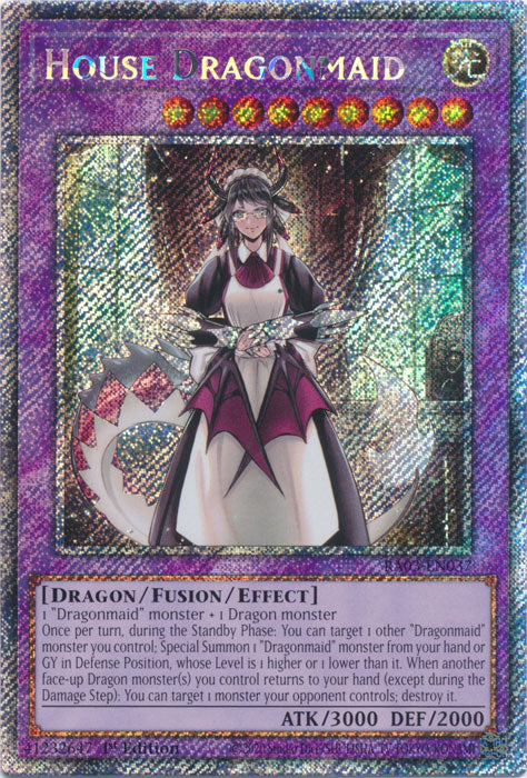 House Dragonmaid (Platinum Secret Rare) - RA03-EN037 - Platinum Secret Rare - 1st Edition