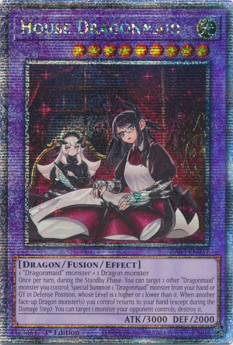 House Dragonmaid (Alternate Art) - RA03-EN037 - Quarter Century Secret Rare - 1st Edition
