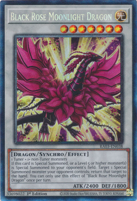 Black Rose Moonlight Dragon (PCR) - RA03-EN038 - Prismatic Collector's Rare - 1st Edition