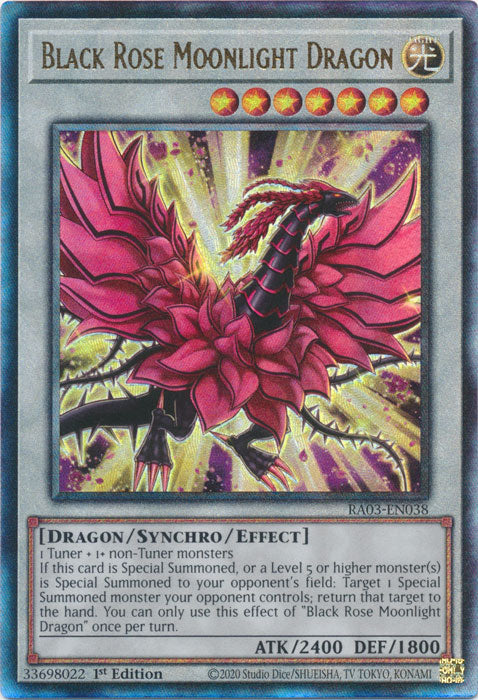 Black Rose Moonlight Dragon (PUR) - RA03-EN038 - Prismatic Ultimate Rare - 1st Edition