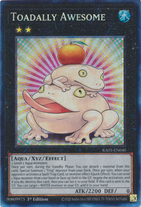 Toadally Awesome (PCR) - RA03-EN040 - Prismatic Collector's Rare - 1st Edition