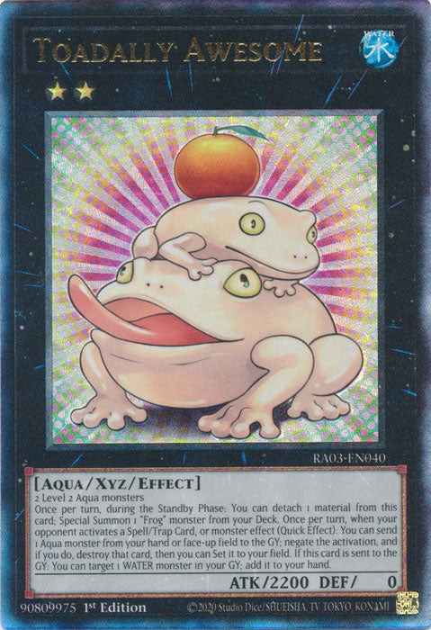 Toadally Awesome (PUR) - RA03-EN040 - Prismatic Ultimate Rare - 1st Edition