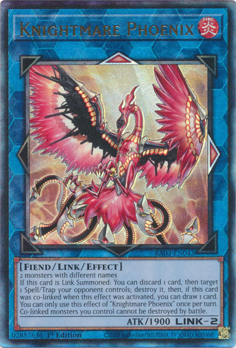 Knightmare Phoenix (PUR) - RA03-EN042 - Prismatic Ultimate Rare - 1st Edition