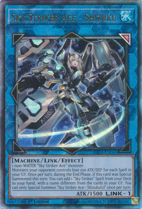 Sky Striker Ace - Shizuku (PUR) - RA03-EN043 - Prismatic Ultimate Rare - 1st Edition