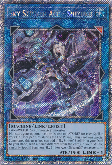 Sky Striker Ace - Shizuku (Platinum Secret Rare) - RA03-EN043 - Platinum Secret Rare - 1st Edition