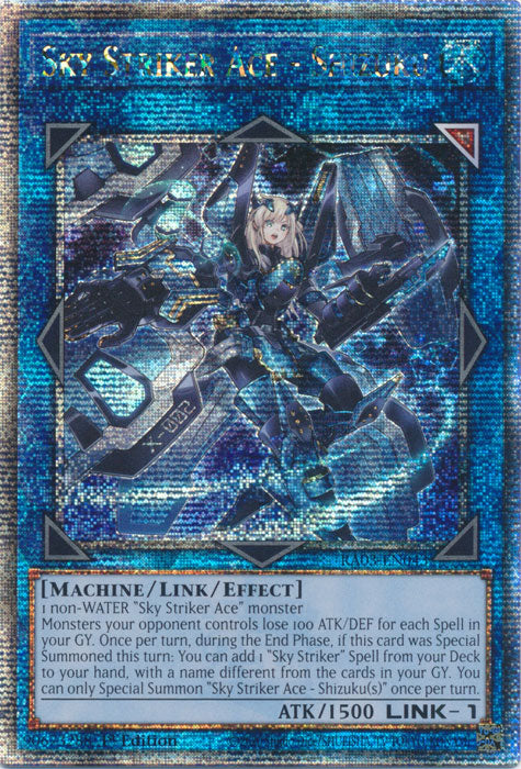 Sky Striker Ace - Shizuku - RA03-EN043 - Quarter Century Secret Rare - 1st Edition