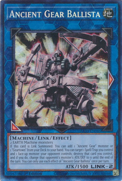 Ancient Gear Ballista (PCR) - RA03-EN046 - Prismatic Collector's Rare - 1st Edition