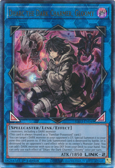Dharc the Dark Charmer, Gloomy (PUR) - RA03-EN048 - Prismatic Ultimate Rare - 1st Edition
