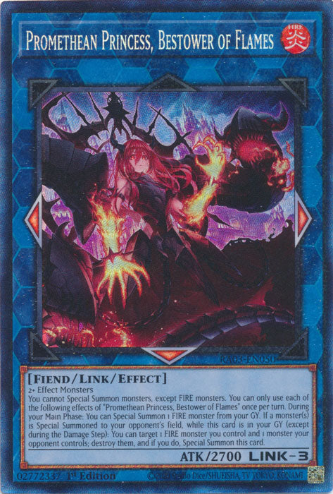 Promethean Princess, Bestower of Flames (PCR) - RA03-EN050 - Prismatic Collector's Rare - 1st Edition