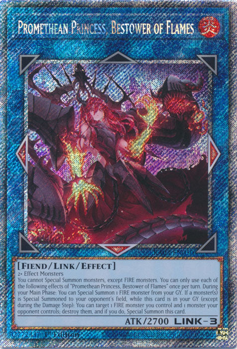 Promethean Princess, Bestower of Flames (Platinum Secret Rare) - RA03-EN050 - Platinum Secret Rare - 1st Edition