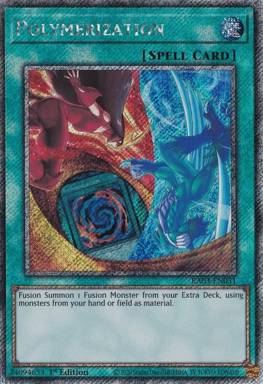 Polymerization (Alternate Art) (Platinum Secret Rare) - RA03-EN051 - Platinum Secret Rare - 1st Edition