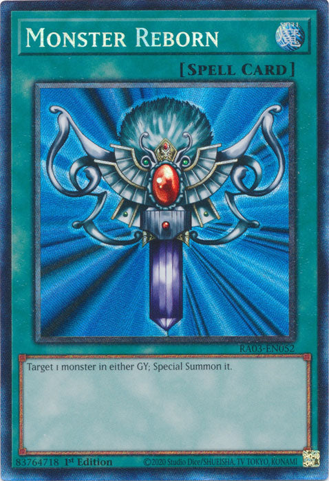 Monster Reborn (PCR) - RA03-EN052 - Prismatic Collector's Rare - 1st Edition