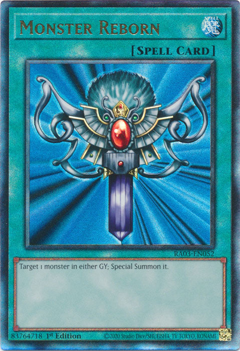Monster Reborn (PUR) - RA03-EN052 - Prismatic Ultimate Rare - 1st Edition