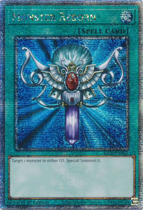 Monster Reborn - RA03-EN052 - Quarter Century Secret Rare - 1st Edition