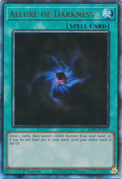 Allure of Darkness (PUR) - RA03-EN055 - Prismatic Ultimate Rare - 1st Edition