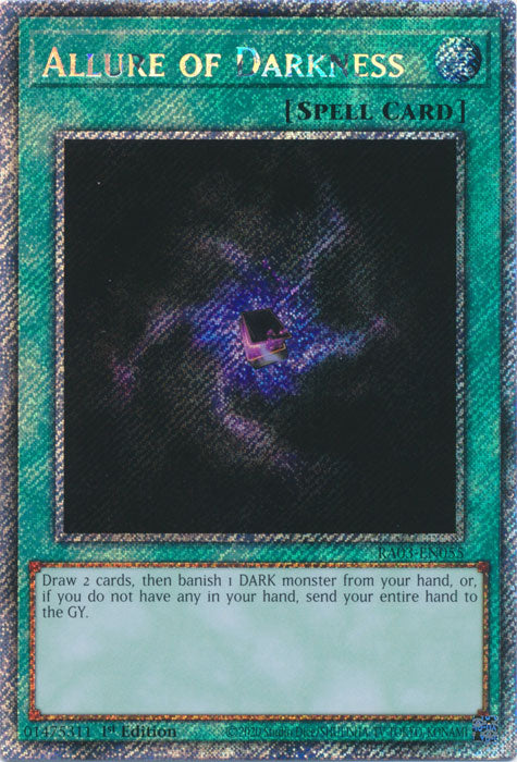 Allure of Darkness (Platinum Secret Rare) - RA03-EN055 - Platinum Secret Rare - 1st Edition