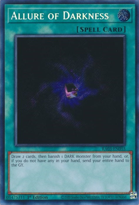 Allure of Darkness (Secret Rare) - RA03-EN055 - Secret Rare - 1st Edition
