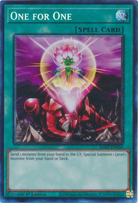 One for One (PCR) - RA03-EN056 - Prismatic Collector's Rare - 1st Edition