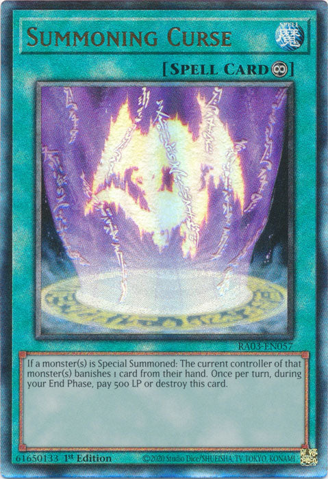 Summoning Curse (PUR) - RA03-EN057 - Prismatic Ultimate Rare - 1st Edition