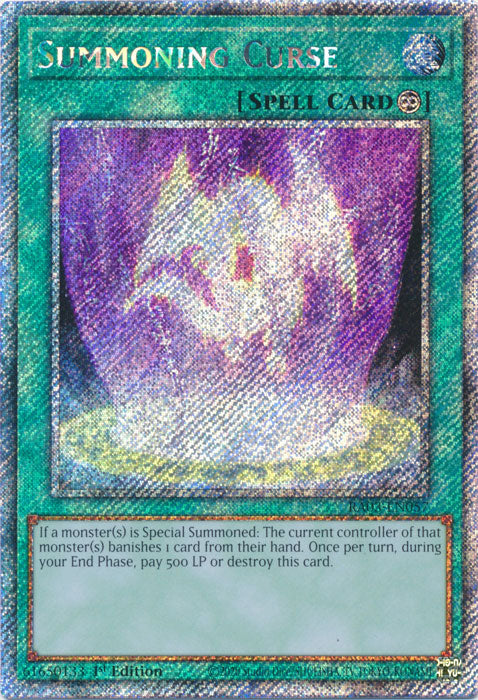 Summoning Curse (Platinum Secret Rare) - RA03-EN057 - Platinum Secret Rare - 1st Edition