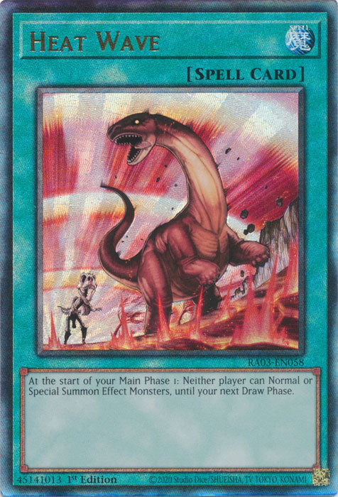 Heat Wave (PUR) - RA03-EN058 - Prismatic Ultimate Rare - 1st Edition