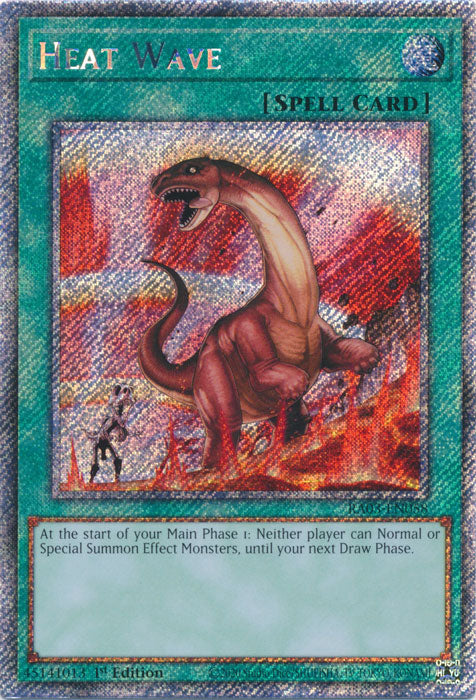 Heat Wave (Platinum Secret Rare) - RA03-EN058 - Platinum Secret Rare - 1st Edition