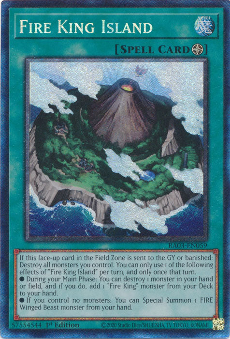 Fire King Island (PCR) - RA03-EN059 - Prismatic Collector's Rare - 1st Edition
