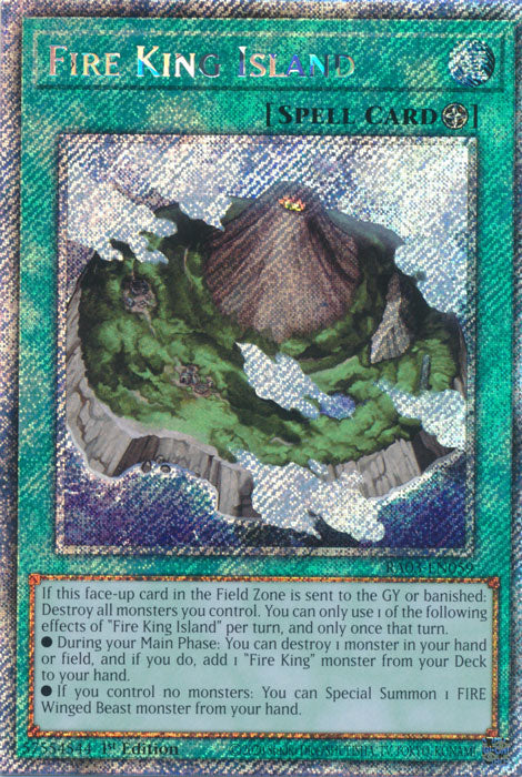 Fire King Island (Platinum Secret Rare) - RA03-EN059 - Platinum Secret Rare - 1st Edition