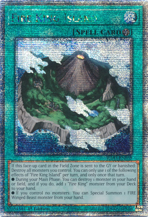 Fire King Island - RA03-EN059 - Quarter Century Secret Rare - 1st Edition