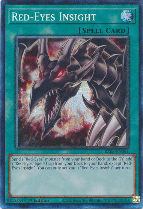 Red-Eyes Insight (PCR) - RA03-EN061 - Prismatic Collector's Rare - 1st Edition