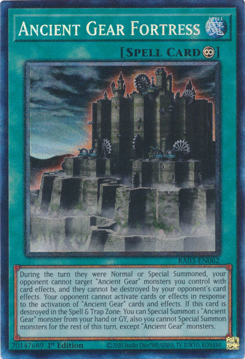 Ancient Gear Fortress (PCR) - RA03-EN062 - Prismatic Collector's Rare - 1st Edition
