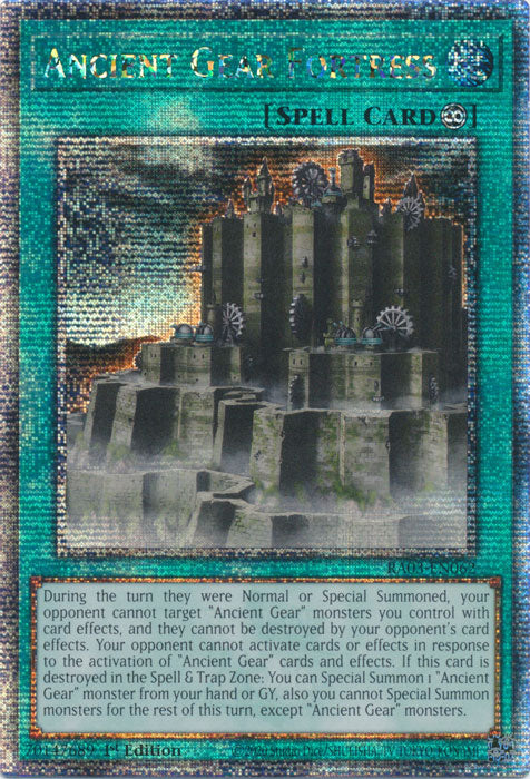 Ancient Gear Fortress - RA03-EN062 - Quarter Century Secret Rare - 1st Edition
