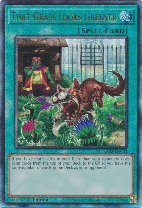 That Grass Looks Greener (PUR) - RA03-EN063 - Prismatic Ultimate Rare - 1st Edition