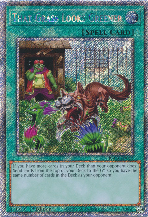 That Grass Looks Greener (Platinum Secret Rare) - RA03-EN063 - Platinum Secret Rare - 1st Edition